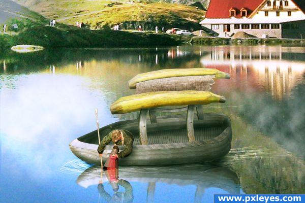 boat on the lake